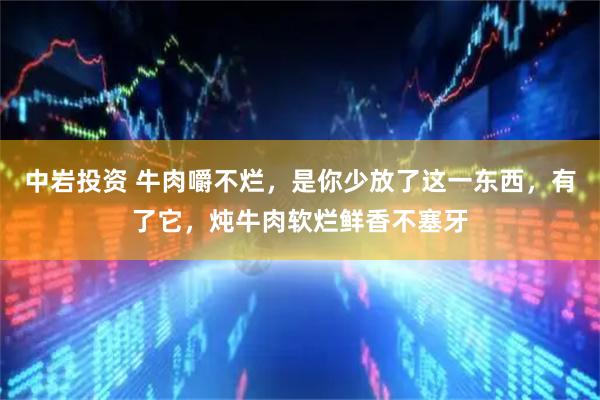 中岩投资 牛肉嚼不烂，是你少放了这一东西，有了它，炖牛肉软烂鲜香不塞牙